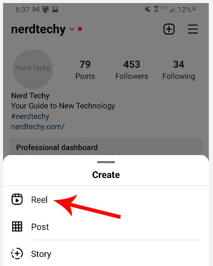 share-instagram-reel-to-facebook-step-one