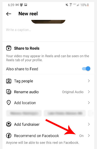 share-instagram-reel-to-facebook-step-two