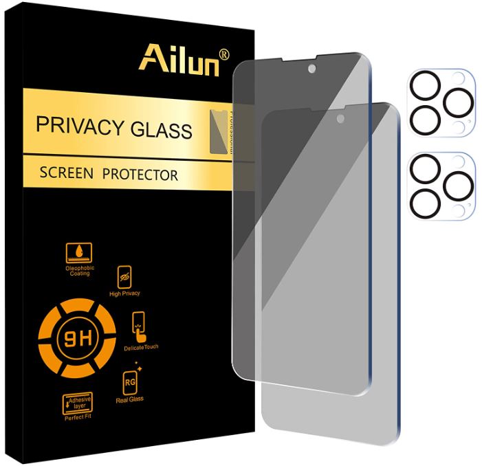 Ailun Privacy Screen Protector for iPhone 14 Pro Max