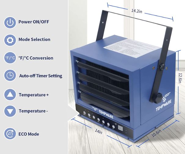 Tempware 240-Volt Electric Garage Heater