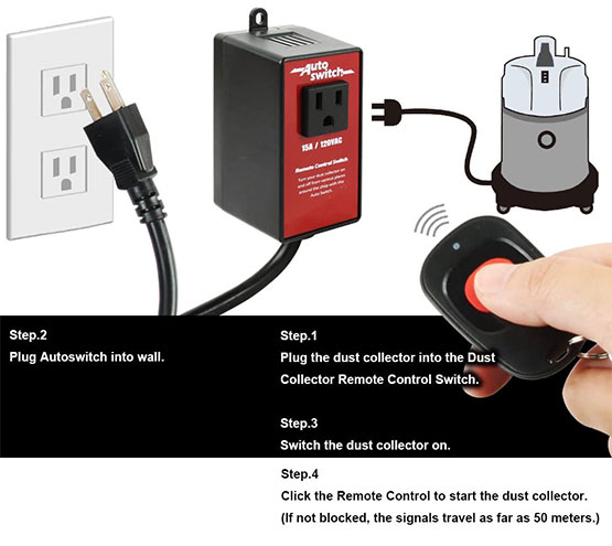 O-SKOOL 110V Wireless Remote Outlet Switch