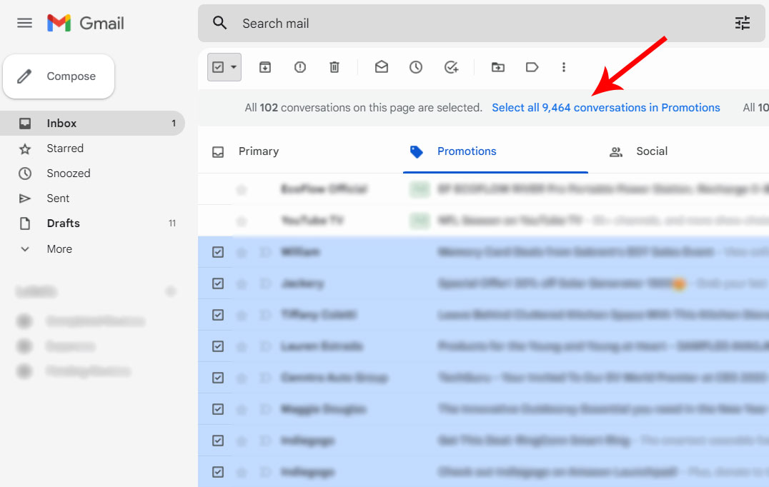 Select And Delete All Gmail Promotions And Social Emails At Once 5064