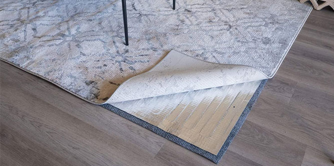 Non-Slip Thermal Insulation Pad for RugHeat, Size 62 x 86 (Fits Under A 5' x 7' Rug)
