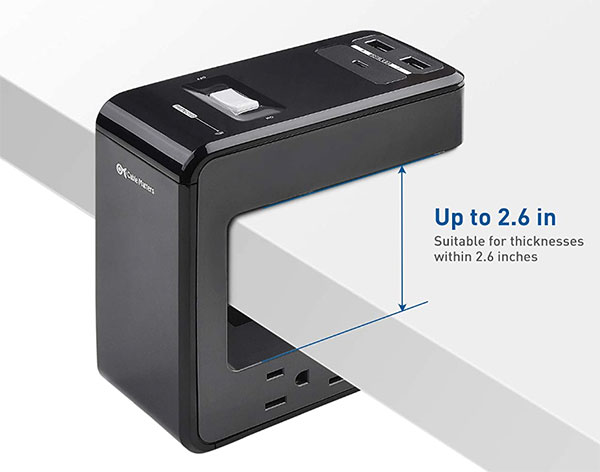 Cable Matters Desk Mount Surge Protector Power Strip