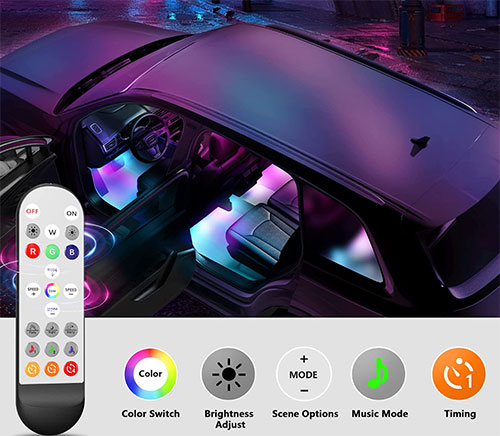 DR CAR Interior RGBIC Car LED Lights