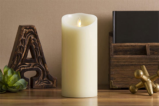 Luminara Moving Flame Flameless LED Pillar Candle