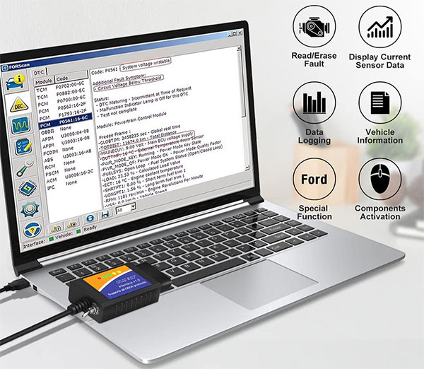 OBDMONSTER ELM327 FORScan OBD2 USB Adapter