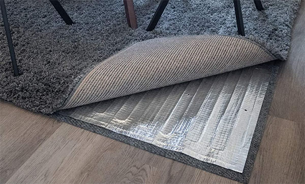 Non-Slip Thermal Insulation Pad for RugHeat, Size 62 x 86 (Fits Under A 5' x 7' Rug)