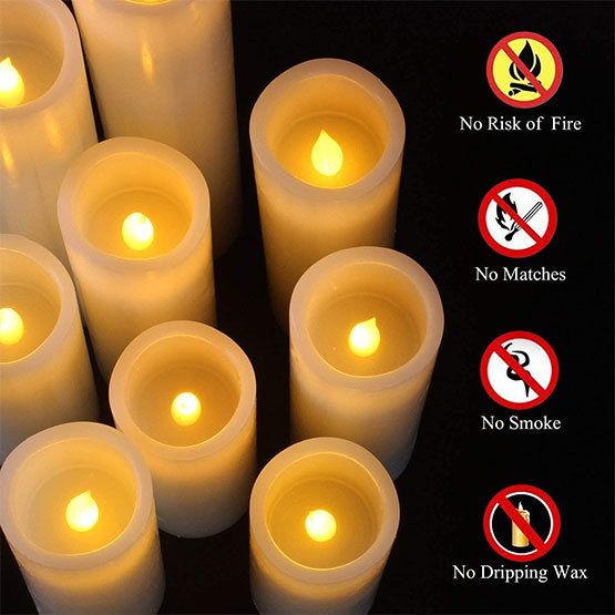 Vinkor Battery Operated Pillar Candles