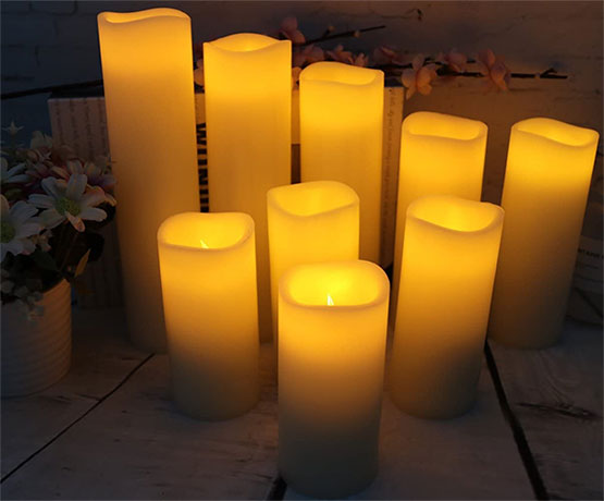 Vinkor Battery Operated Pillar Candles