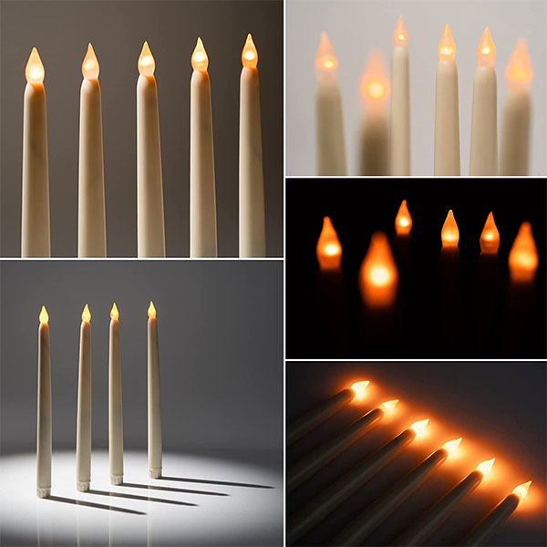 WYZworks LED Taper Flickering Flameless Candles