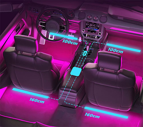 Winzwon Interior Car LED Lights