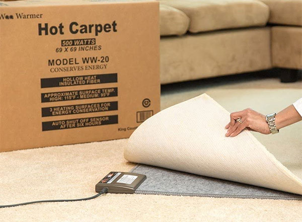 Non-Slip Thermal Insulation Pad for RugHeat, Size 62 x 86 (Fits Under A 5' x 7' Rug)