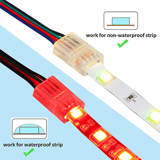 HOMELYLIFE LED Strip Connectors with Extension Cable