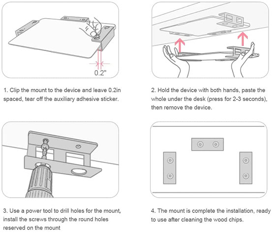 IFCASE Under Desk Laptop Mount