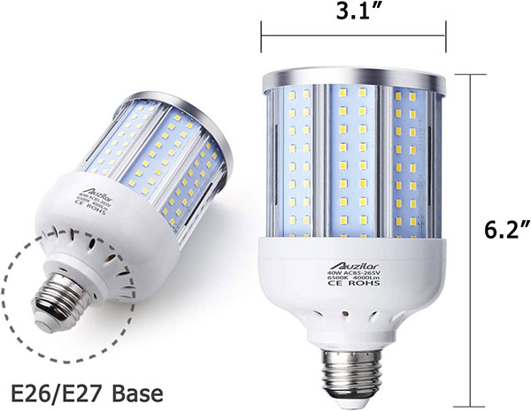 Auzilar 40W LED Corn Light Bulb