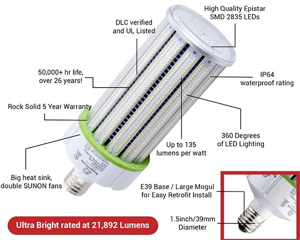 RuggedGrade LED Corn Light Bulb