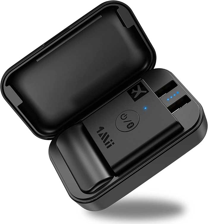  MEE audio Connect Air in-Flight Bluetooth Wireless Audio  Transmitter Adapter for up to 2 AirPods / Other Headphones; Works with All  3.5mm Aux Jacks on Airplanes, Gym Equipment, TVs, & Gaming