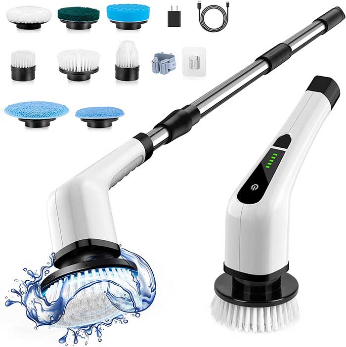 Versatile electric bathroom scrubber for a Perfect Home 