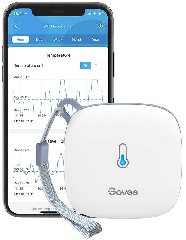 CLOUDCOM A2, Mini Smart Thermo-Hygrometer with Data App, Integrated Sensor  Probe - AC Infinity