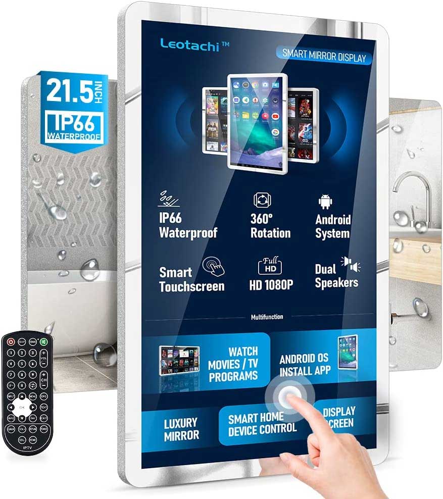 Leotachi Waterproof Smart Touch Screen Mirror TV