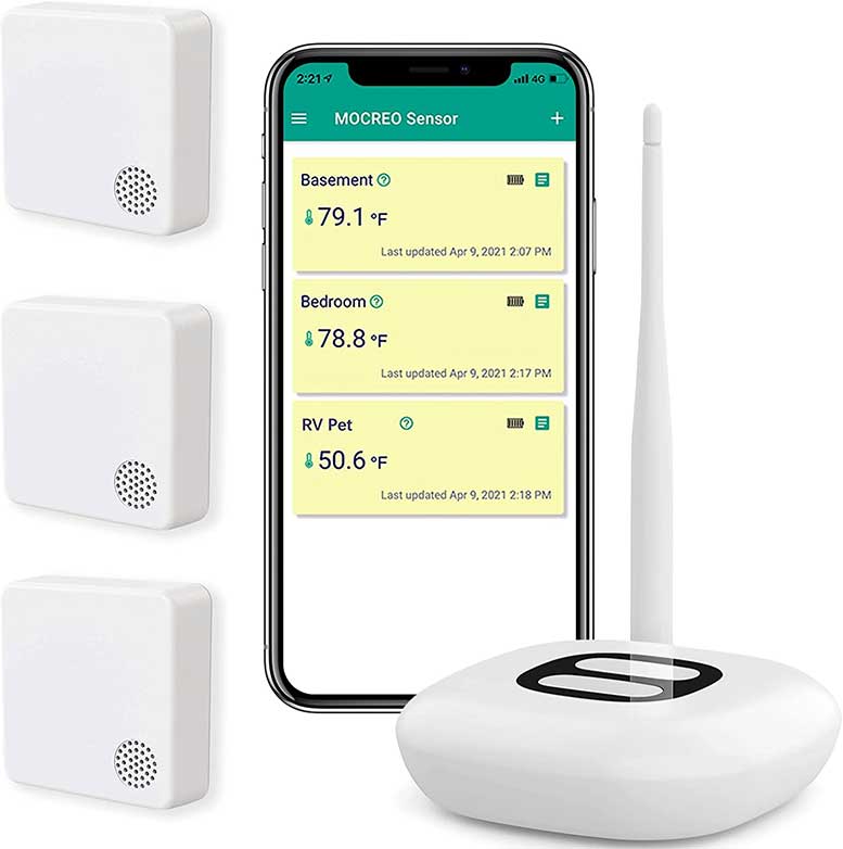 tempCube Pro + Wifi Remote Wireless Temperature Sensor I No Subscription I  Digital Display I Fast WiFi (2.4 and 5GHz WiFi)