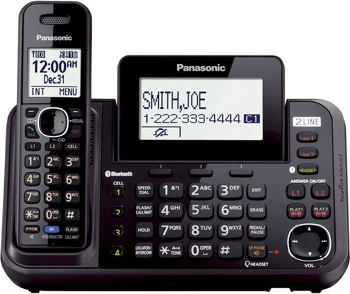 Panasonic 2-Line Cordless Phone System with Bluetooth