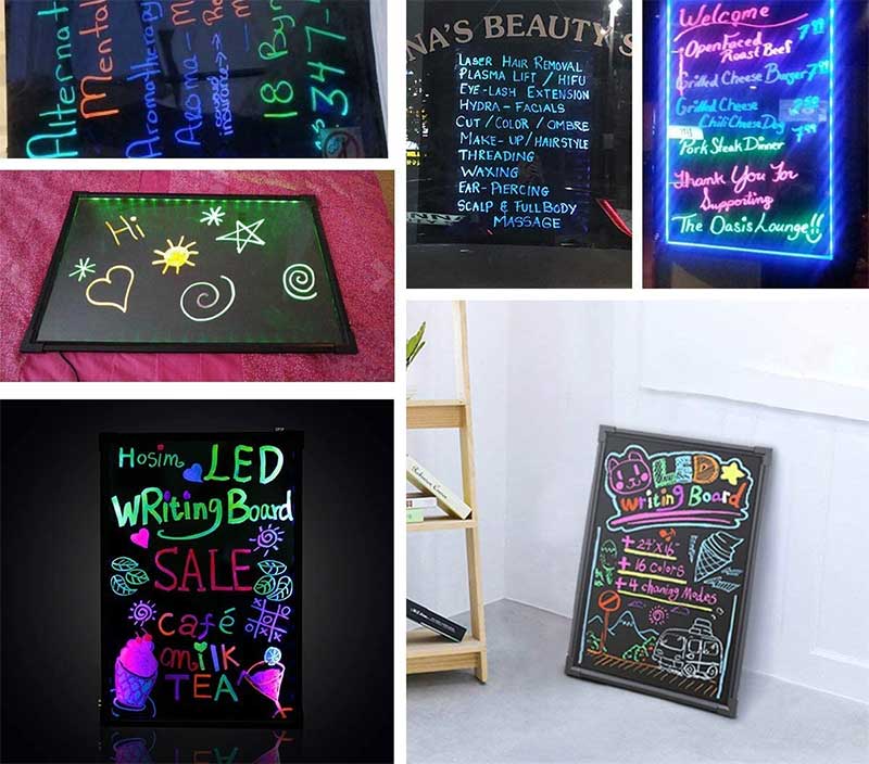 woodsam led message writing board