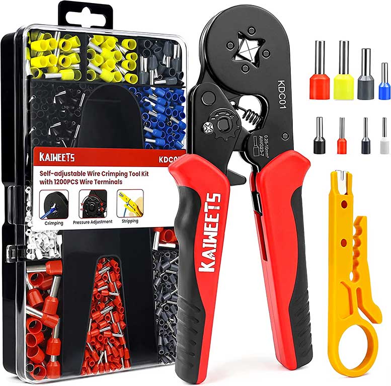 KAIWEETS Ferrule Crimping Tool Kit