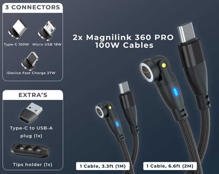 Statik 360 Pro Magnetic Charging Cable 