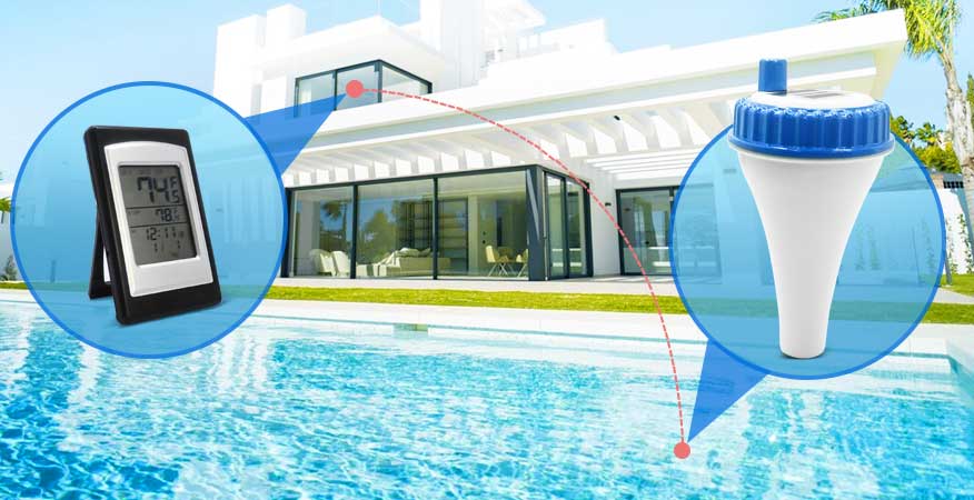 Swimming Pool Thermometer Wireless Floating Easy to read - Temu