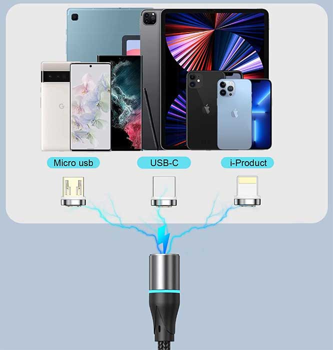 NetDot 3in1 Fast Charging Magnetic Charging Cable