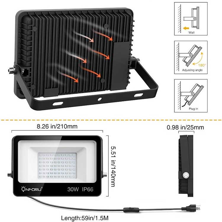 Onforu 30W LED Black Lights