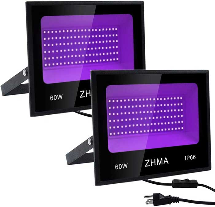 ZHMA 60W LED Black Light Flood Lights