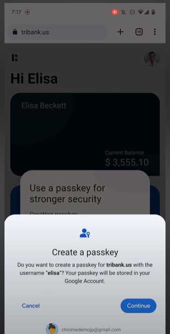 google passkey