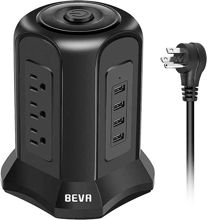 BEVA Power Strip Tower Surge Protector