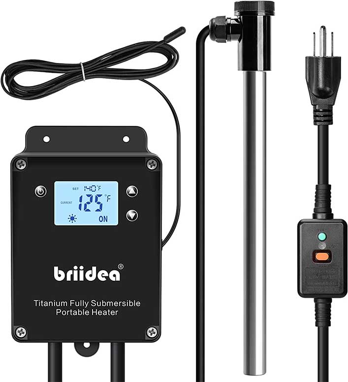 Briidea 1500W Titanium Fully Immersion Water Heater