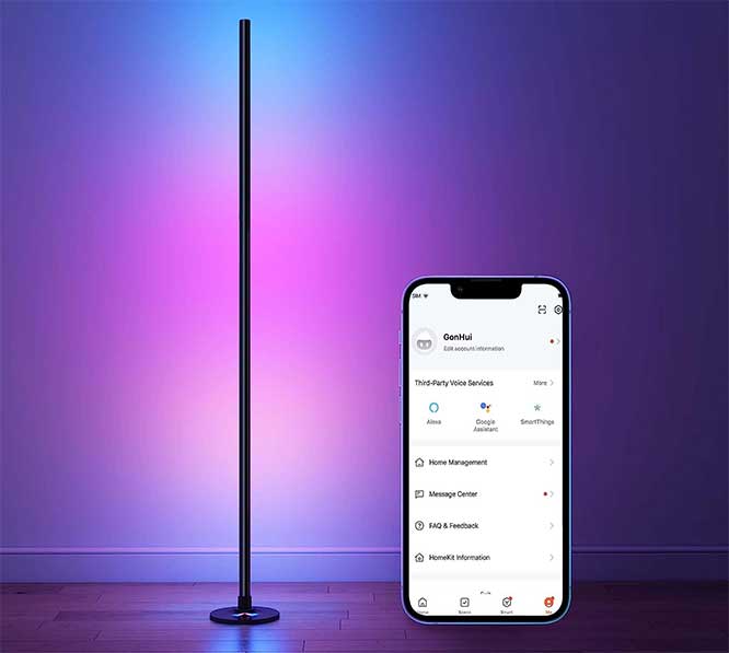 GonHui RGB IC Corner Floor Lamp