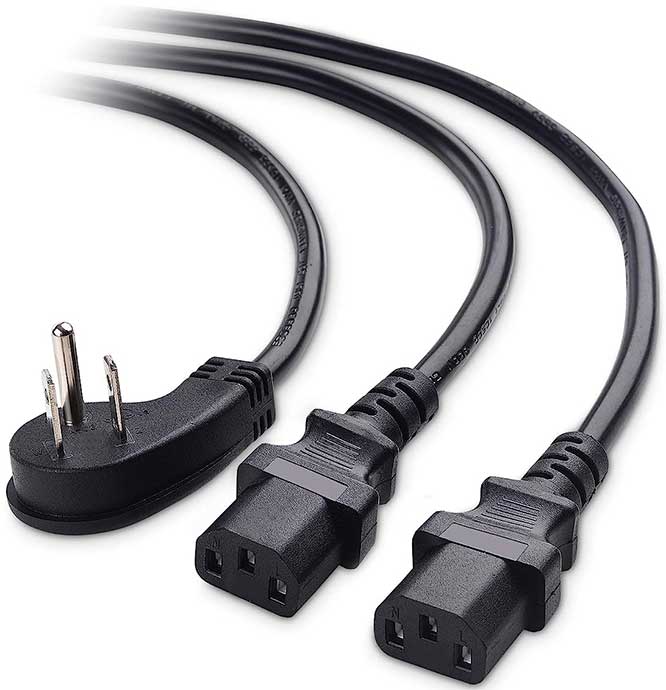 Cable Matters Computer Power Cord Splitter