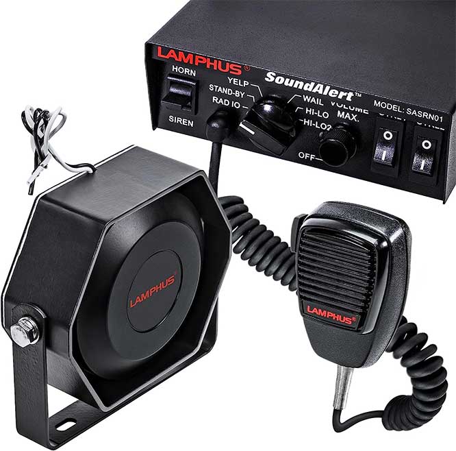 SoundAlert 12V 100W Police Siren PA System