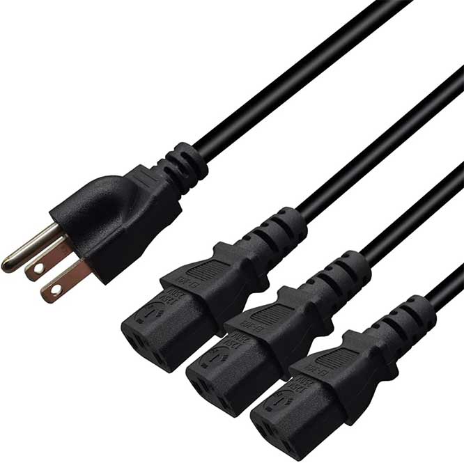 Toptekits Computer Power Cord Splitter