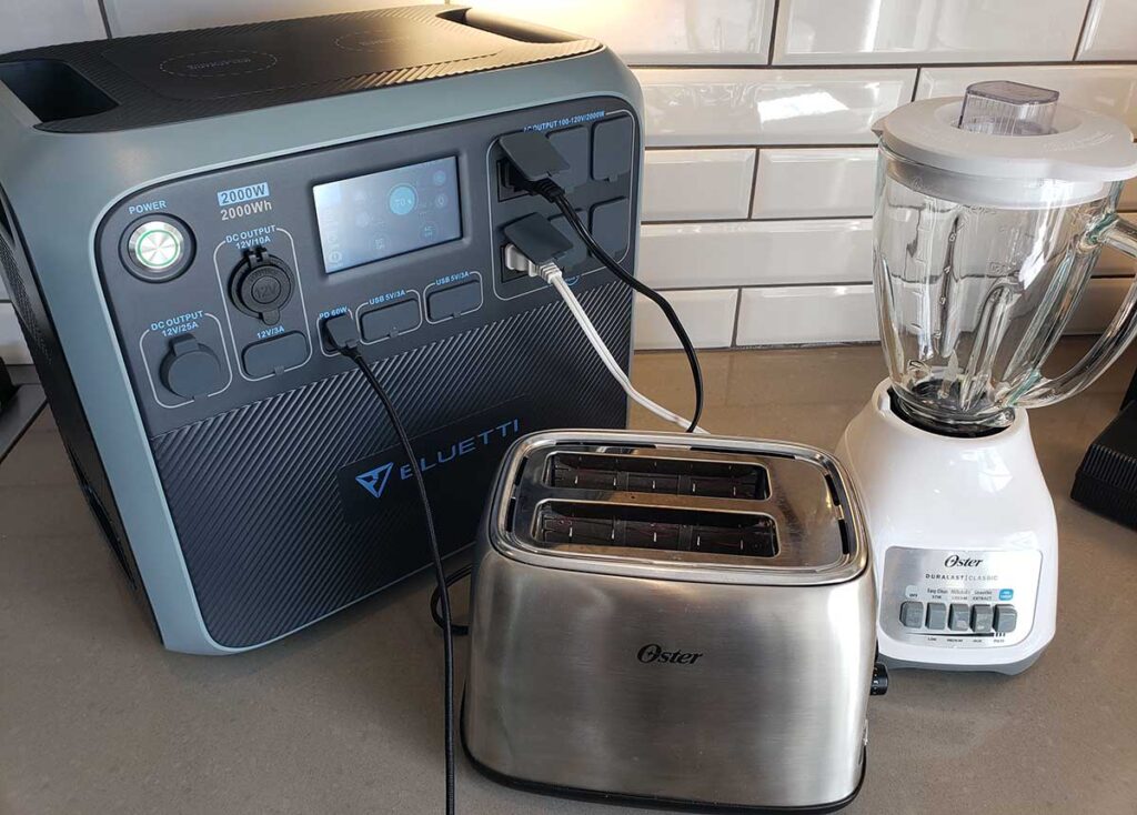bluetti-ac200p-powering appliances