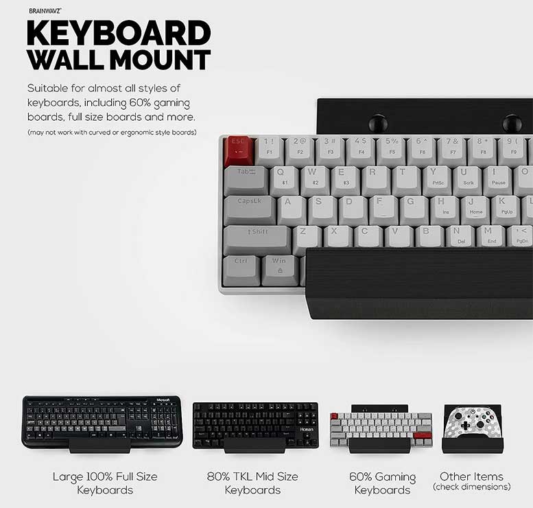 BRAINWAVZ-Gaming-Keyboard-Stand-for-Wall-Mounting