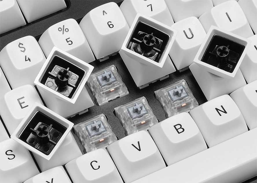 DROP-MT3-Black-on-White-Ortholinear-Keycap-Set