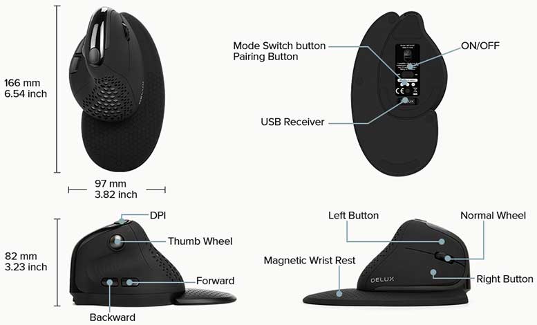 DeLUX-Seeker-Wireless-Ergonomic-Vertical-Mouse