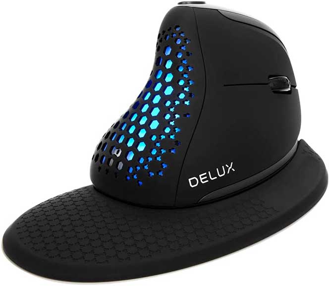 DeLUX Seeker Wireless Ergonomic Vertical Mouse