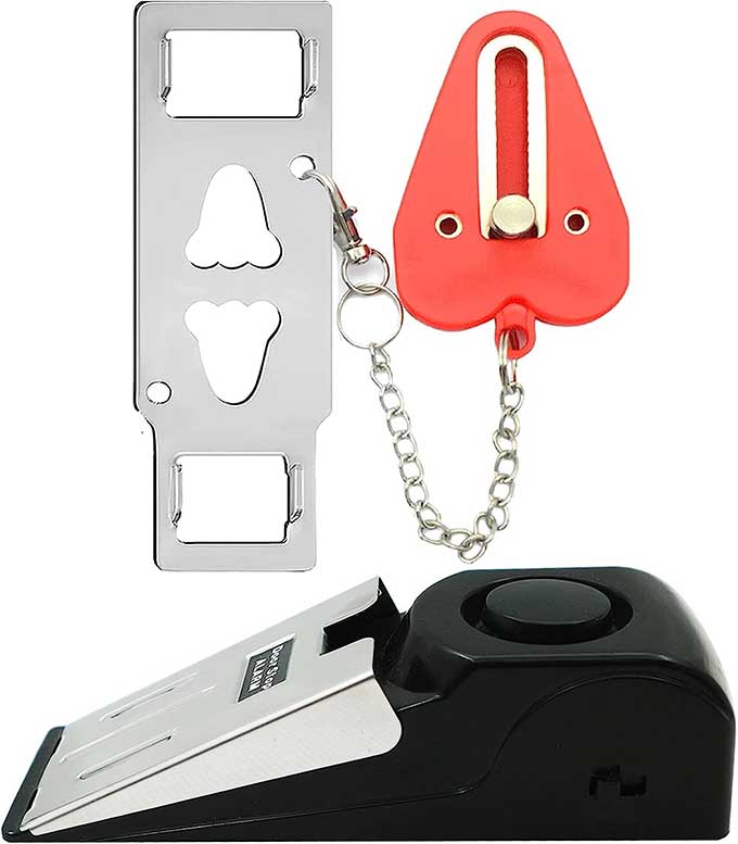 HNHMT Upgraded Portable Door Lock Door Stop Alarm