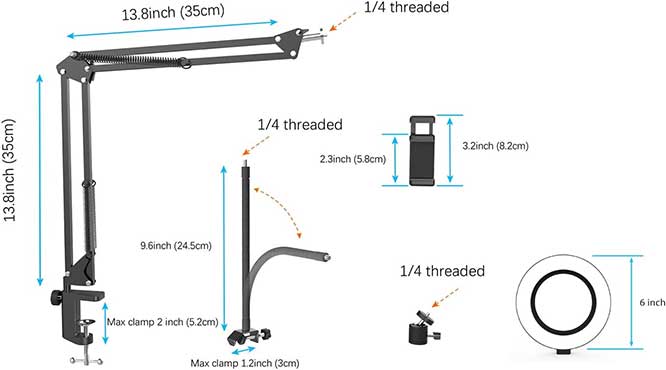 Pozliv-Overhead-Camera-Mount-with-Ring-Light