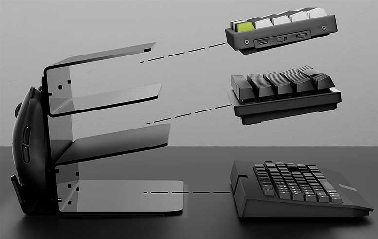 Yikola-Acrylic-Keyboard-and-Mouse-Storage-Rack