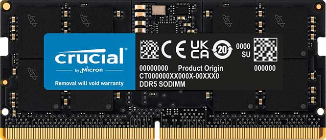 Crucial RAM DDR5 laptop memory